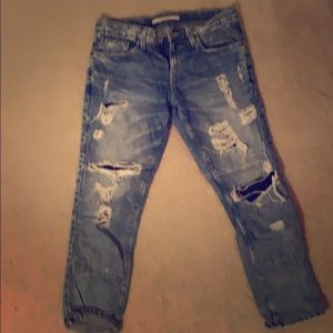 Big Star distressed jeans - boyfriend cut size 27